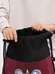 Бордовый мешок для обуви блестящий