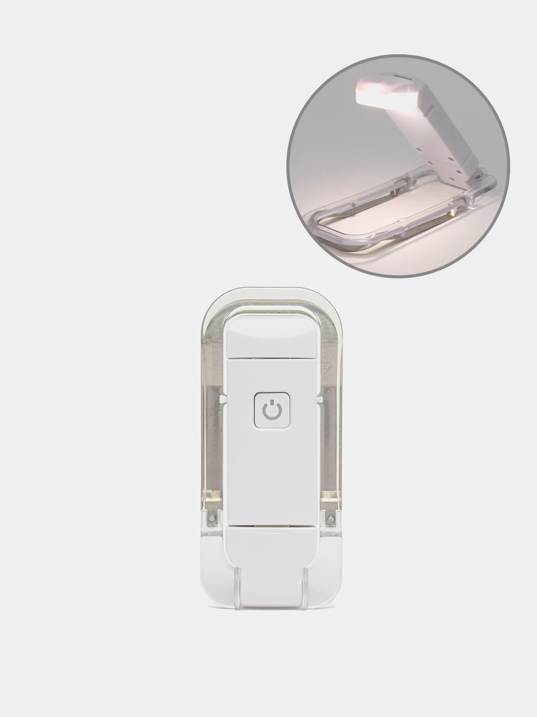 Белый лампа для чтения, на прищепке, USB