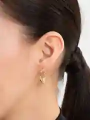 Золотистый хаки женские, маленькие серьги-конго