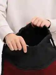 Вишнёвый мешок для обуви блестящий