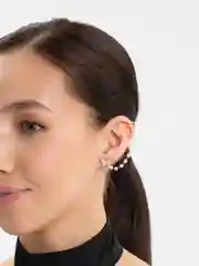 Серьги гвоздики ассиметричные "Бабочки" с цепочкой, серьги женские бижутерия с жемчугом