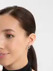 Серьги блестящее кольцо, серьги кольца, женская бижутерия, украшение на каждый день