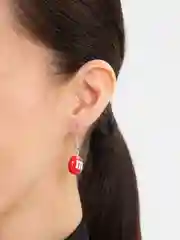Красный серьги M&M's, пара