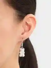 Белый серьги "Мармеладные мишки"