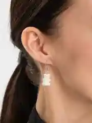 Белый серьги "Мармеладные мишки"