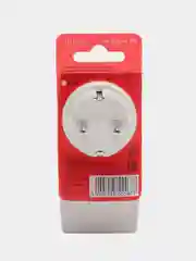 Белый тройник - адаптер "Polynom" 1 гнездо 220V + 2xUSB 2100mA, c заземлением