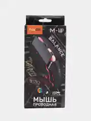 Проводная компьютерная мышка FaisON M-11, оптическая, RGB, 800/1200/1600 dpi, кабель 1.5 м