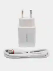 Желтый сетевое зарядное устройство с быстрой зарядкой Type-C / micro-USB, зарядник, комплект
