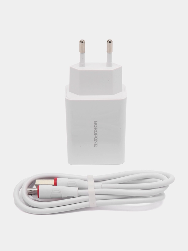 Сетевое зарядное устройство с быстрой зарядкой Type-C / micro-USB, зарядник, комплект