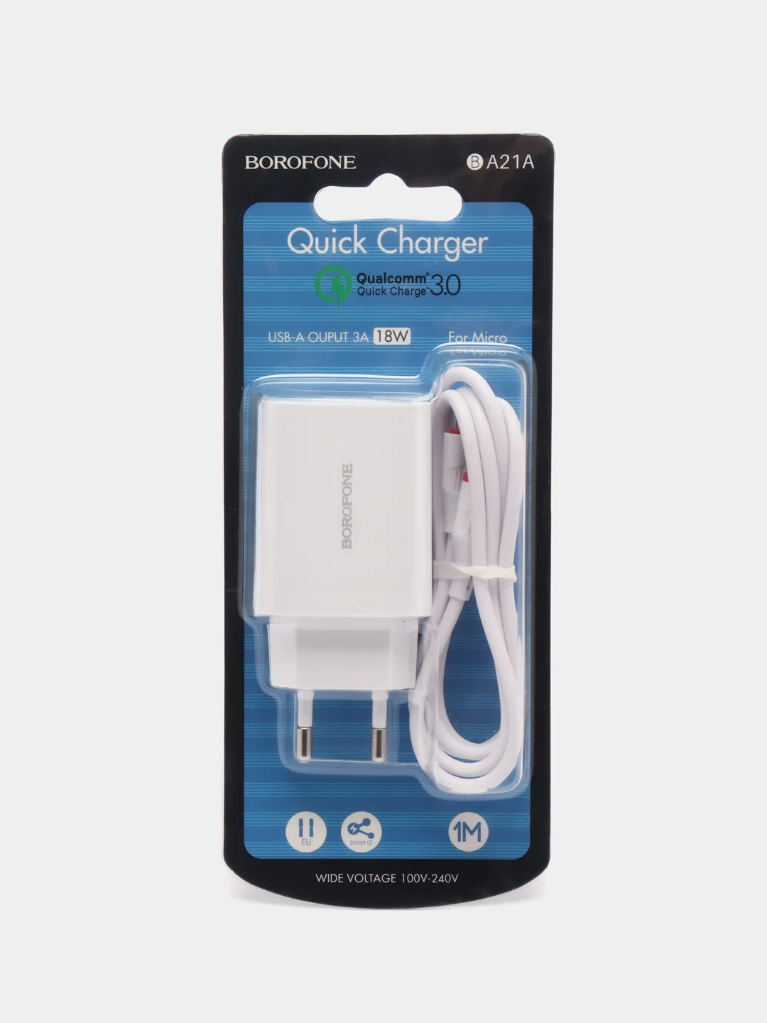 Желтый сетевое зарядное устройство с быстрой зарядкой Type-C / micro-USB, зарядник, комплект