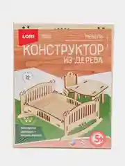 Набор для творчества и рукоделия. Конструктор из дерева мебель кровать. Lori