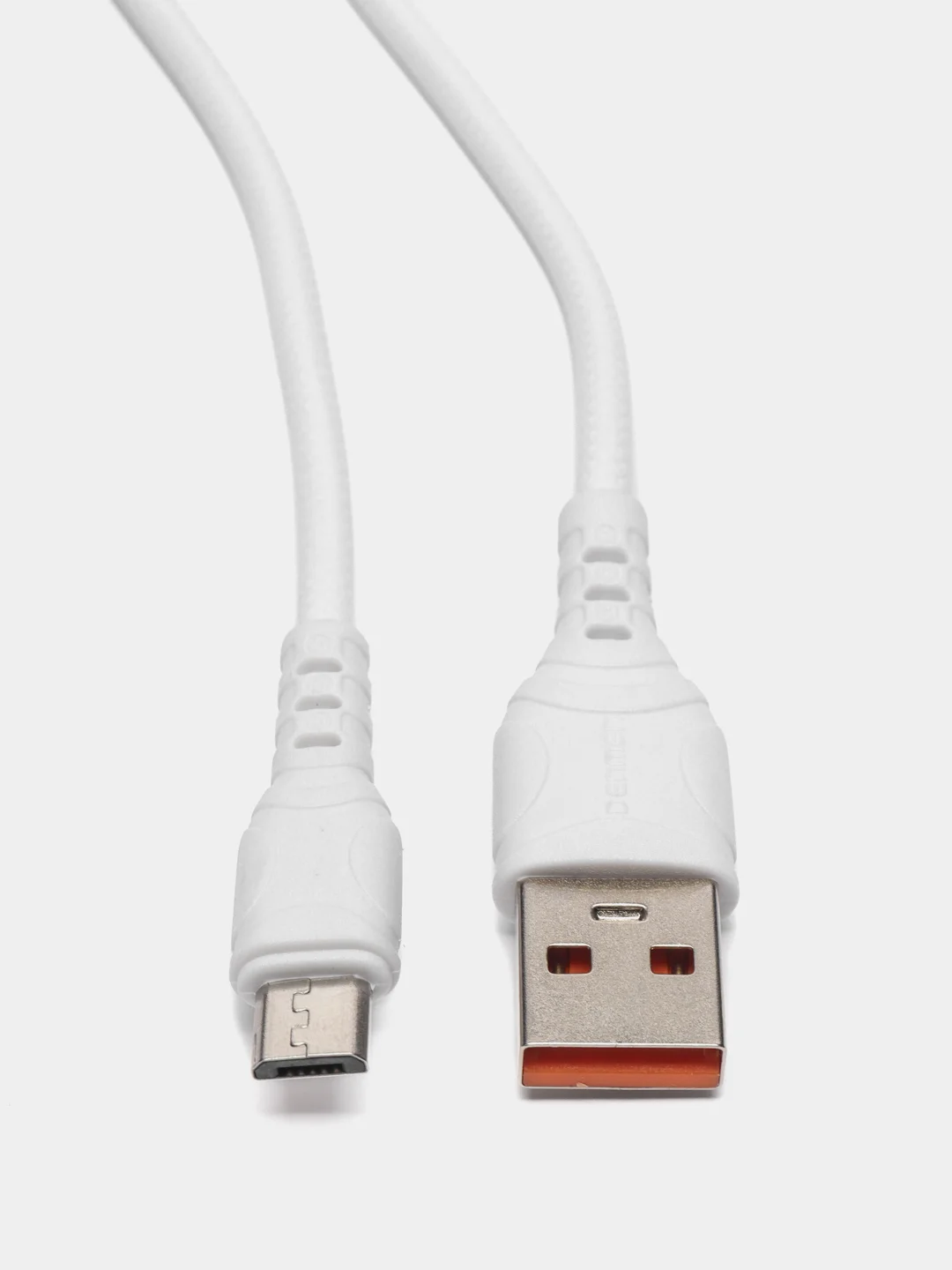 Белый кабель для зарядки мобильных устройств MICRO USB Denmen D06V, 1 метр, черный, белый