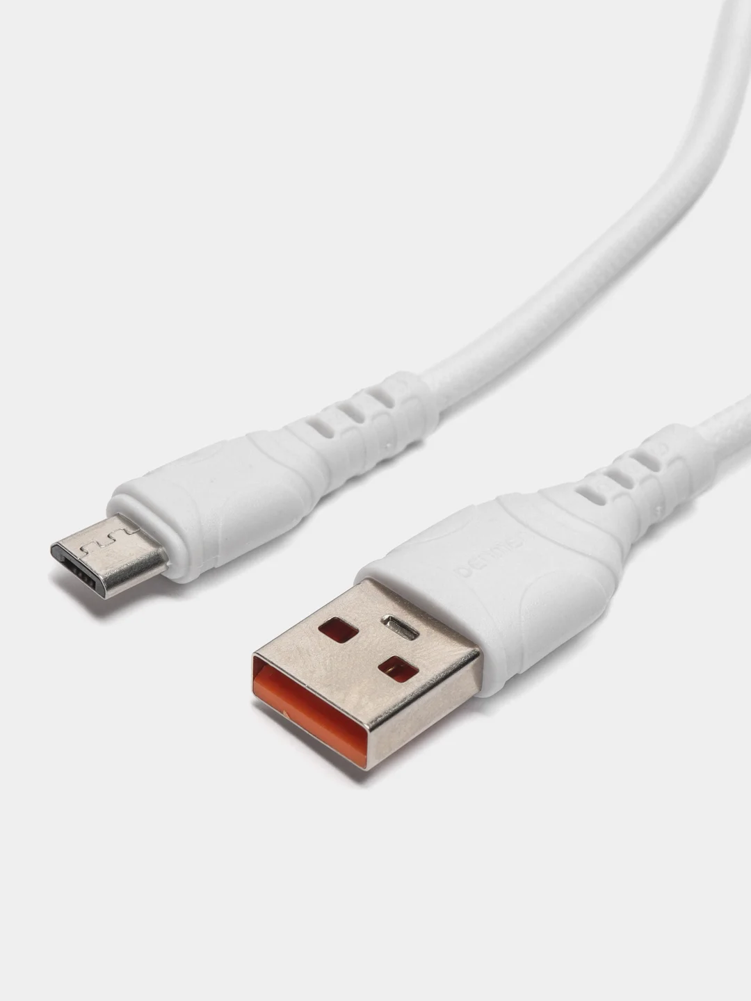 Белый кабель для зарядки мобильных устройств MICRO USB Denmen D06V, 1 метр, черный, белый
