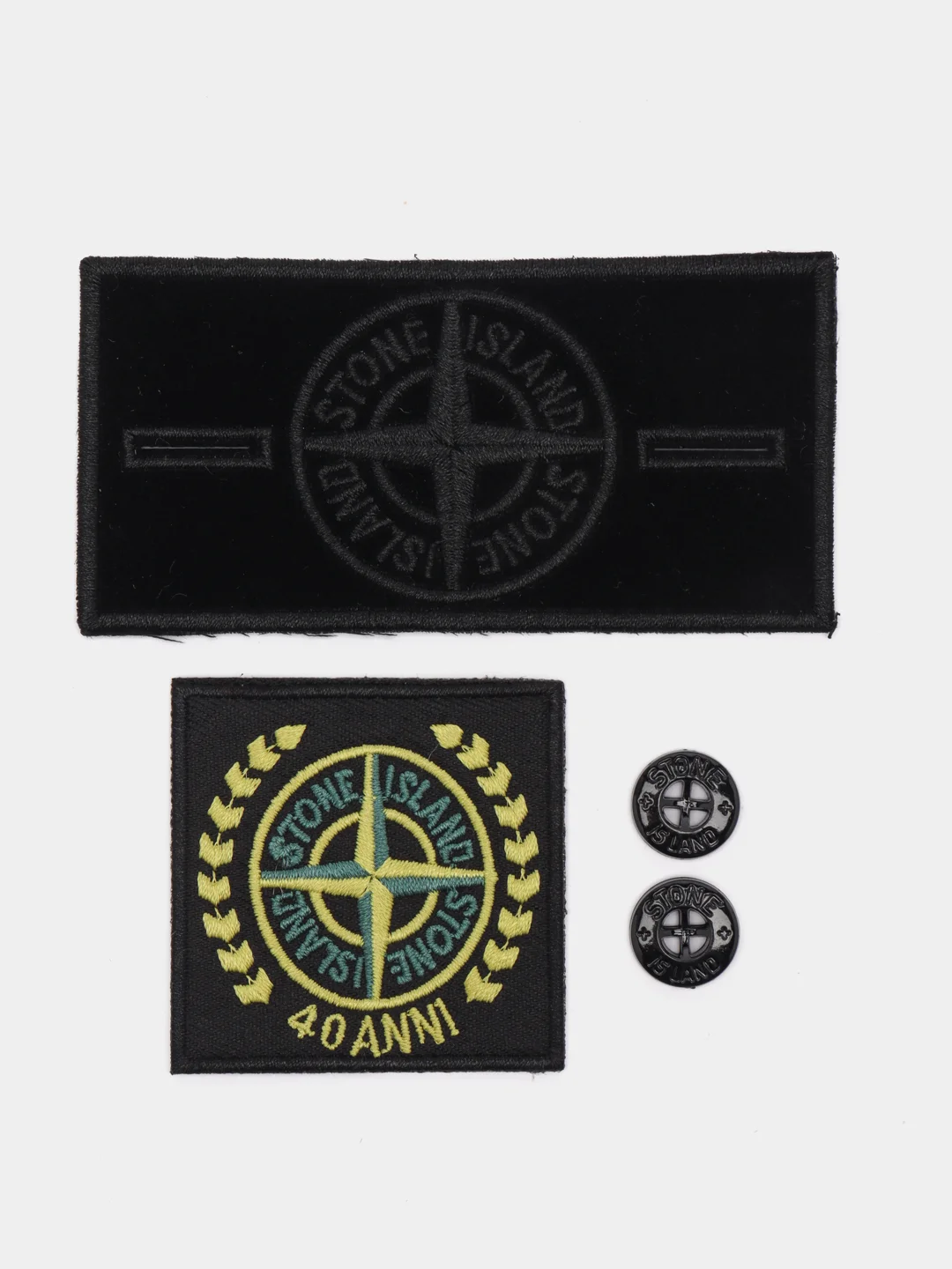 Бирюзовый комплект нашивок в стиле Stone Island, патч