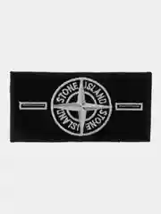 Бордовый комплект нашивок в стиле Stone Island, патч