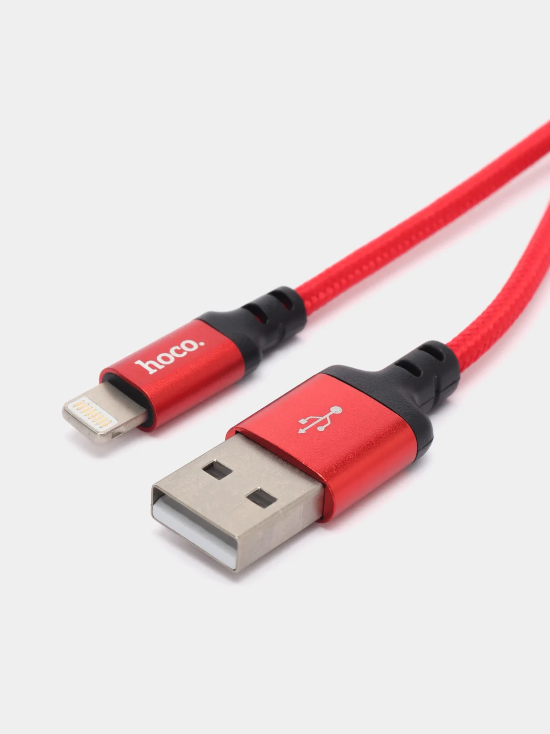Красный кабель зарядный для Apple USB Lightning Hoco X14 быстрая зарядка, 1 m и 2 m