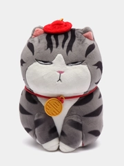 Мягкая игрушка "Кошка" желтая, черная