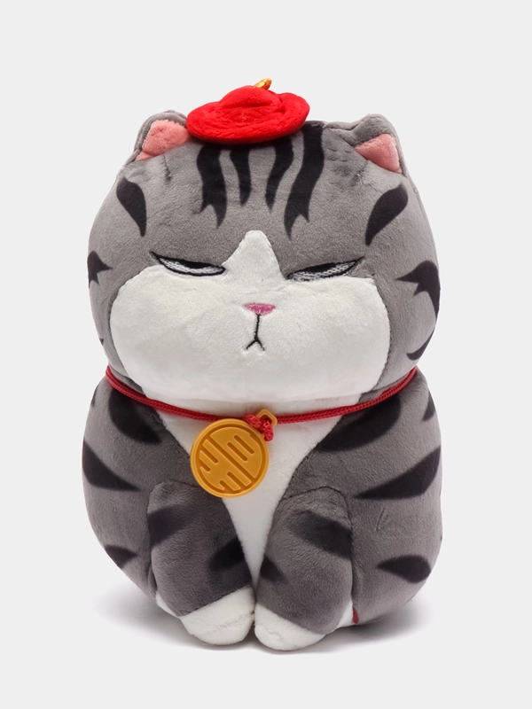 Мягкая игрушка "Кошка" желтая, черная