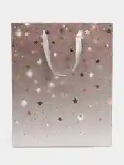 Серый пакет бум. 26*32*10,5 см "Звезды" 2001028478