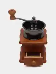 Ручная Кофемолка с Деревянным Основанием, Мельница для Специй и Кофе в Ретро-Стиле