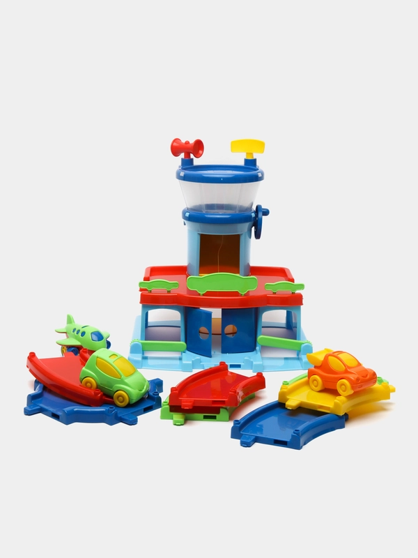 Аэропорт "Play City" с дорогой, Полесье машины игрушки