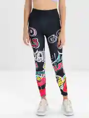 Черный женские спортивные лосины, легинсы