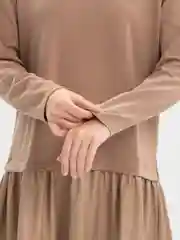 Бежевый меланж платье женское