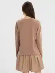 Бежевый меланж платье женское