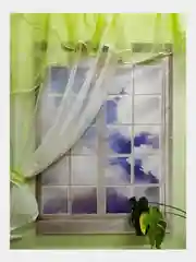 Штора для кухни "Оливия" зеленый