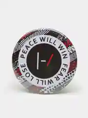 Значок Twenty One Pilots, 37 мм, круглый, металлический