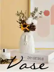 Белый ваза декоративная, для цветов и сухоцветов, "Face"