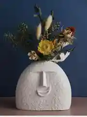 Молочный ваза декоративная, для цветов и сухоцветов, "Face"