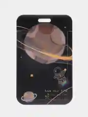 Чехол для карты "Космос" на ленте, бейдж для пропуска