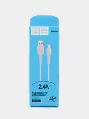 Кабель ONE DEPOT S08WM, microUSB-USB, 2.4 А, 1 метр, белый