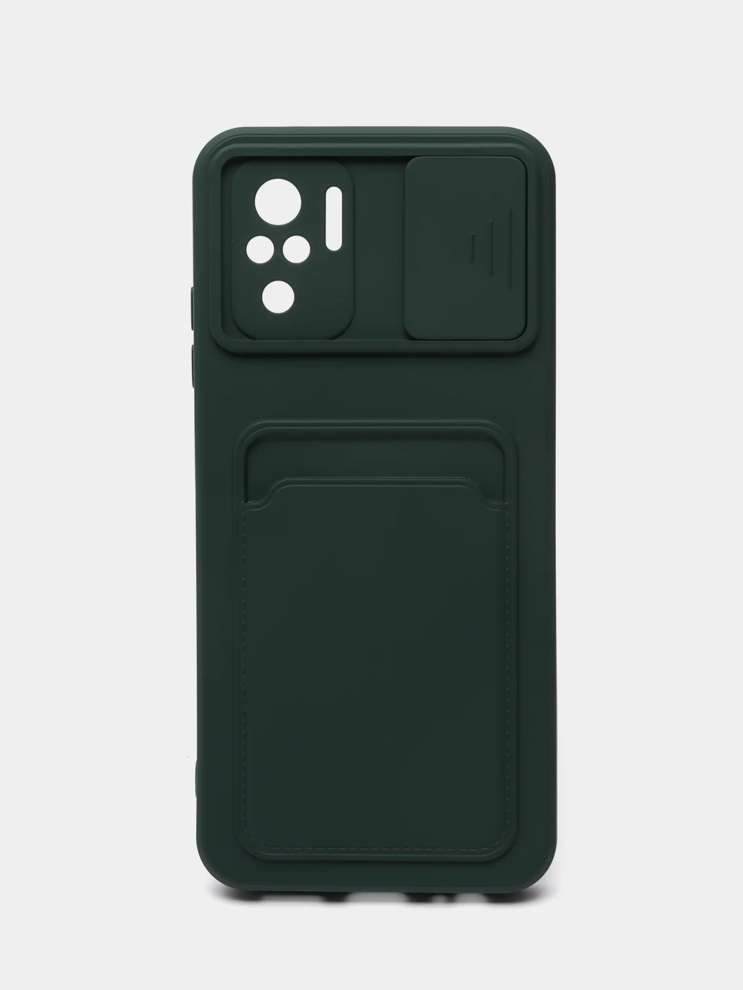 Зеленый чехол c визитницей Xiaomi Redmi Note 10, Poco X3, Poco M3, iPhone 11, 12 Pro, 12 Pro Max