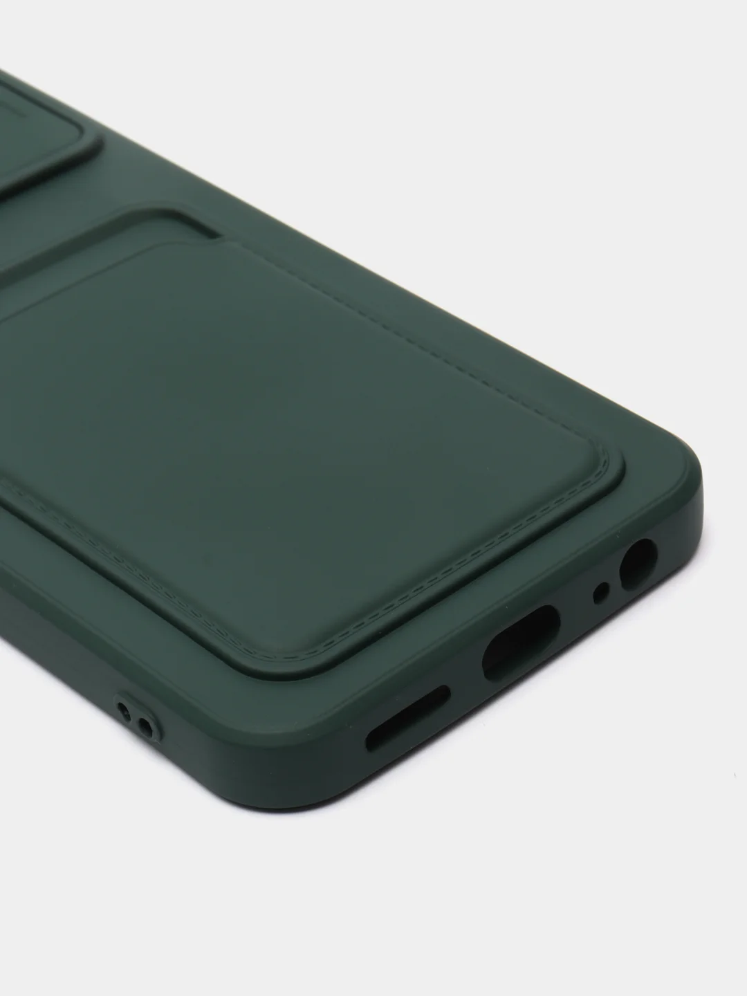 Зеленый чехол c визитницей Xiaomi Redmi Note 10, Poco X3, Poco M3, iPhone 11, 12 Pro, 12 Pro Max