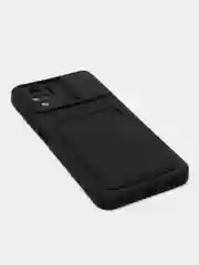Темно-синий чехол c визитницей Xiaomi Redmi Note 10, Poco X3, Poco M3, iPhone 11, 12 Pro, 12 Pro Max