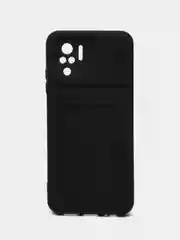 Черный чехол c визитницей Xiaomi Redmi Note 10, Poco X3, Poco M3, iPhone 11, 12 Pro, 12 Pro Max