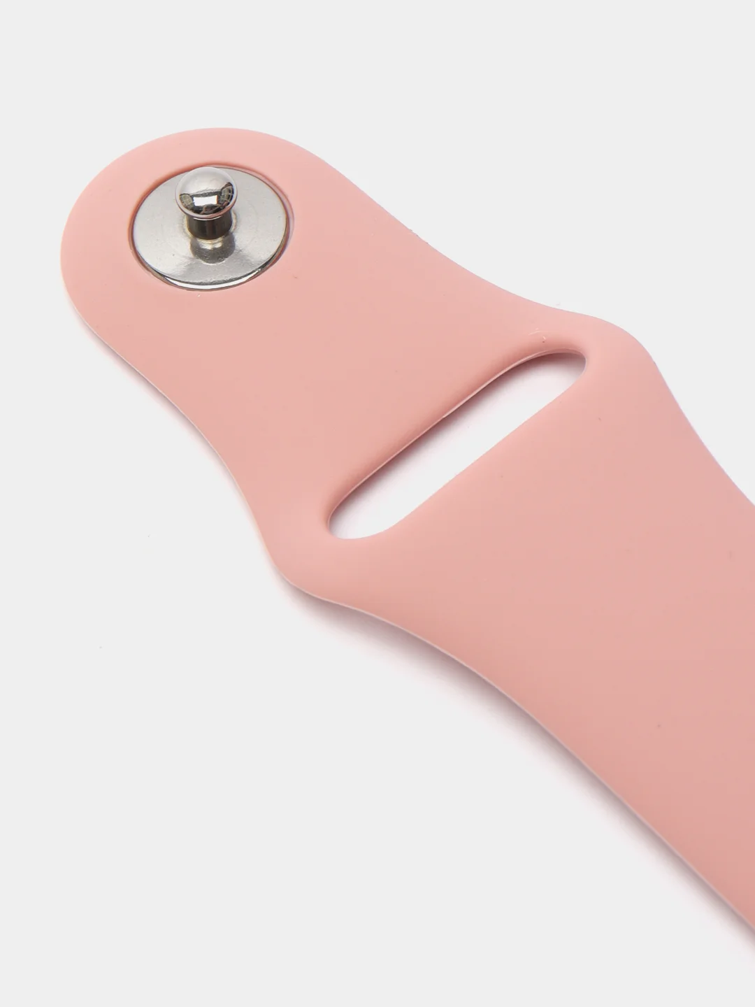 Бежевый силиконовый ремешок + защитная накладка со стеклом на корпус Apple Watch 38 mm