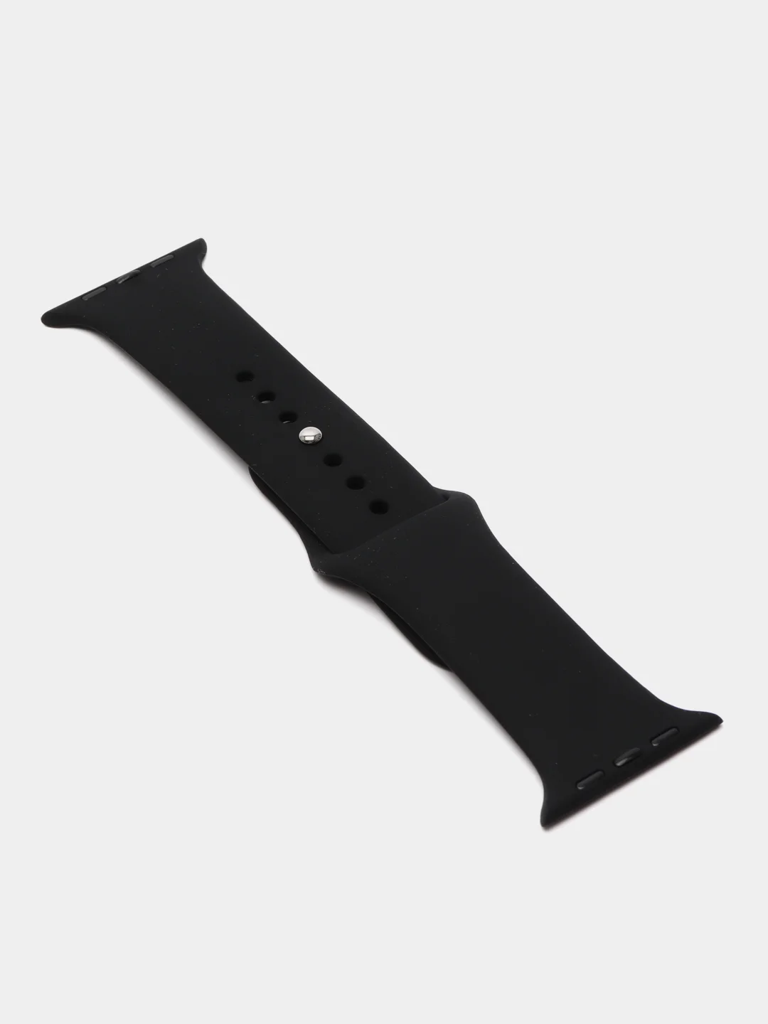 Темно-синий силиконовый ремешок + защитная накладка со стеклом на корпус Apple Watch 44 mm