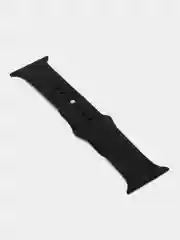 Темно-синий силиконовый ремешок + защитная накладка со стеклом на корпус Apple Watch 44 mm