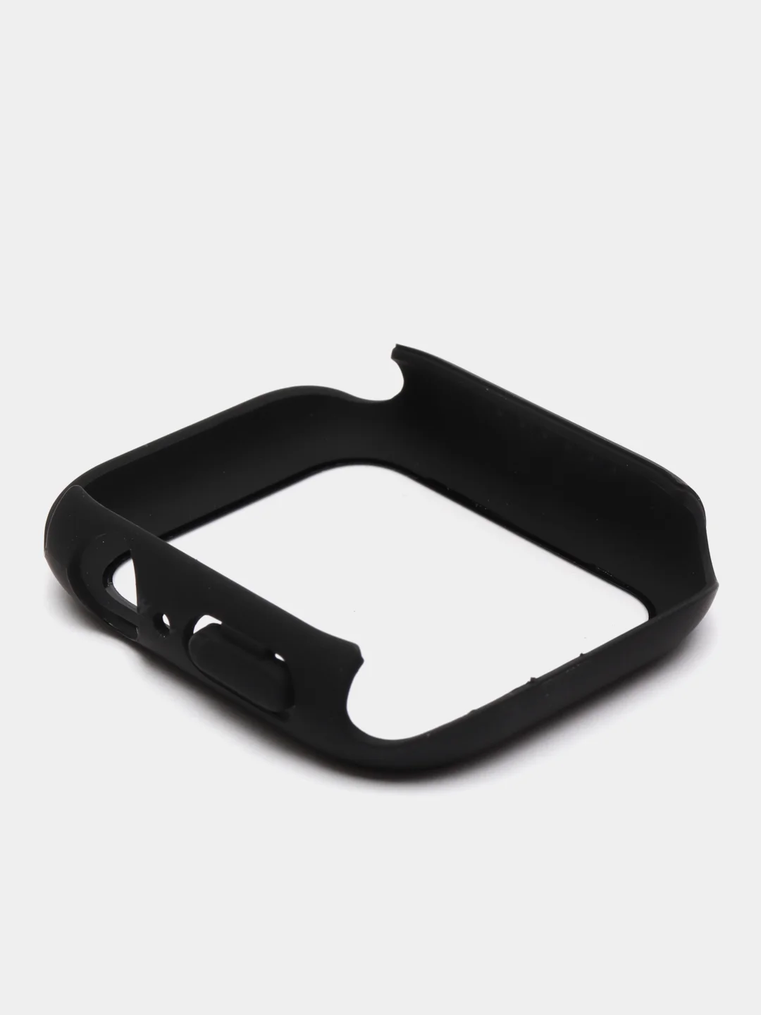 Темно-синий силиконовый ремешок + защитная накладка со стеклом на корпус Apple Watch 44 mm