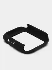 Темно-синий силиконовый ремешок + защитная накладка со стеклом на корпус Apple Watch 44 mm