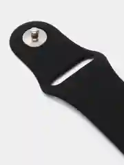 Темно-синий силиконовый ремешок + защитная накладка со стеклом на корпус Apple Watch 44 mm