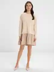 Коралловый меланж платье женское