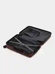 Бордовый чемодан на колесах, дорожный, с кодовым замком, пластиковый