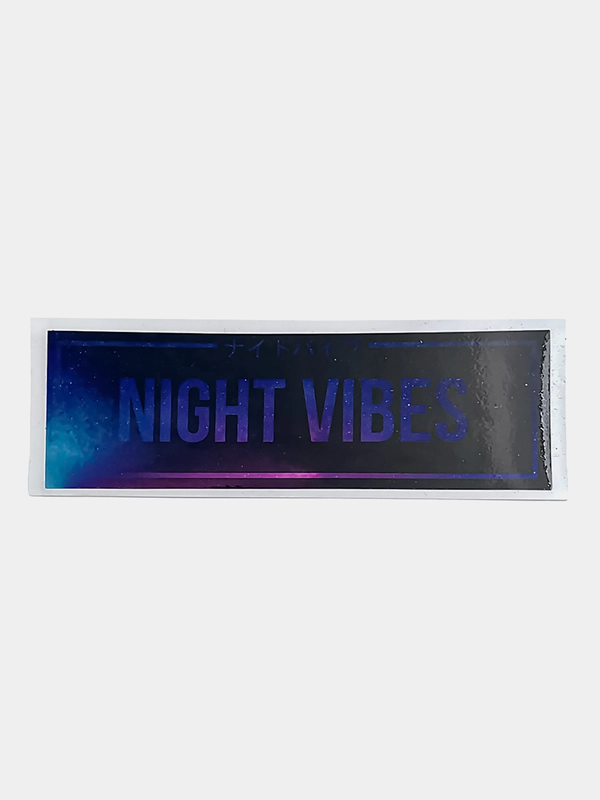 Наклейка на автомобиль "Night Vibes", 18 х 6 см, JDM стикер на машину