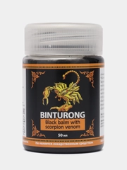 Чёрный бальзам для суставов Binturong с ядом скорпиона, при радикулите, ревматизме