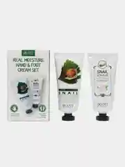 Набор кремов для рук и ног с экстрактом слизи улитки Jigott Real Moisture Set