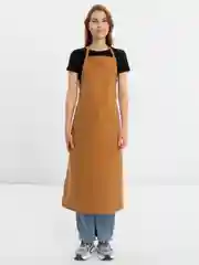 Терракотовый кожаный фартук рабочий, кухонный, мужской